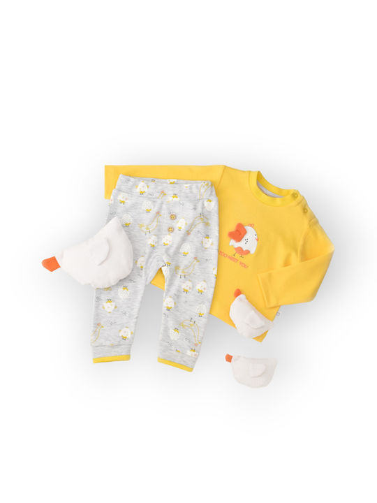 Bi Baby Kids Set with Pants Winter 2pcs Yellow