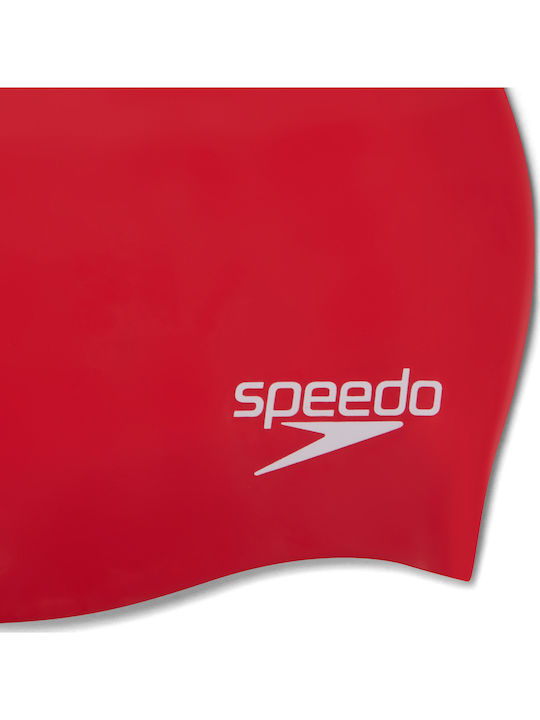 Speedo Σκουφάκι Κολύμβησης Ενηλίκων από Σιλικόνη Κόκκινο