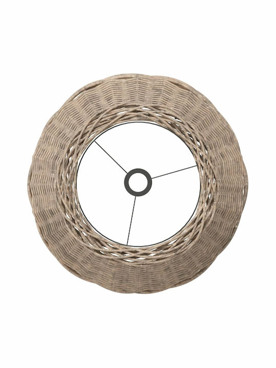 vidaXL Round Lamp Shade Brown with Diameter 50cm