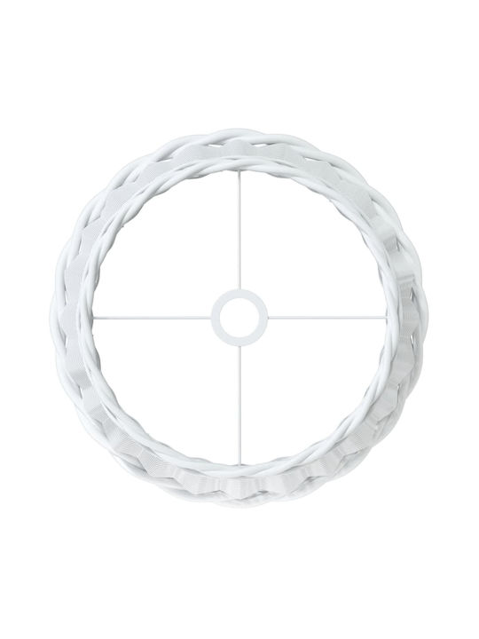 vidaXL Rotund Abajur Alb cu Diametru 45cm