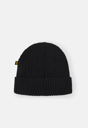 Beanie Unisex Beanie with Rib Knit in Black color