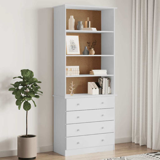 Βιβλιοθήκη Λευκή 77x35x186.5εκ.