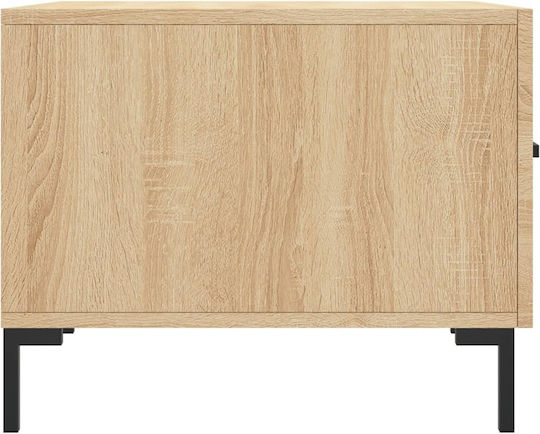 Square Side Table Wooden with Drawers Sonoma Oak 2 Pieces W50xL50xH40cm