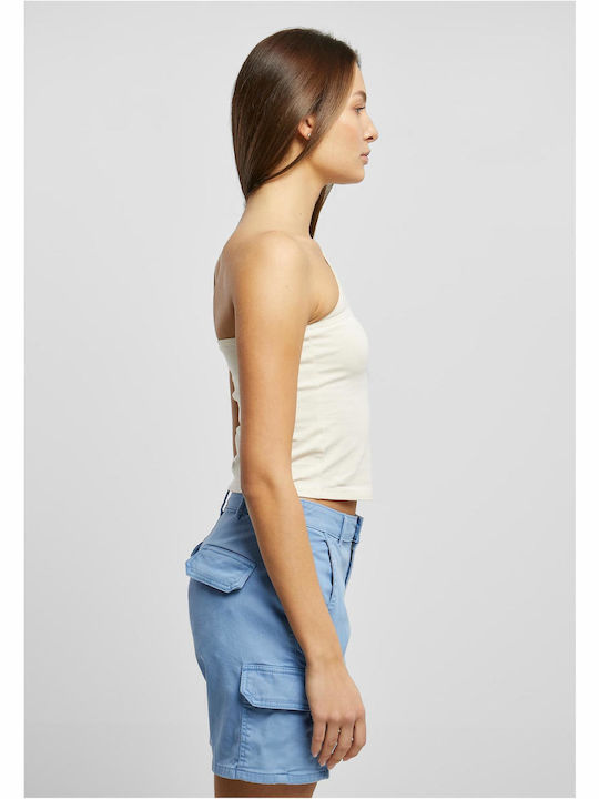 Γυναικεία Μπλούζα Βαμβακερή Off-Shoulder με έναν Ώμο Λευκή