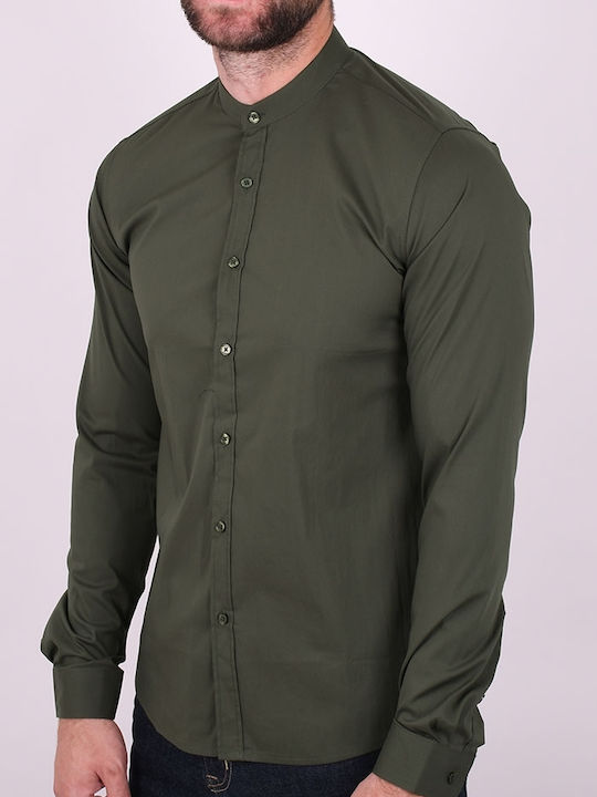 Enos Men's Shirt Long Sleeve Khaki