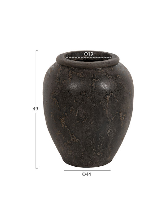 HomeMarkt Διακοσμητικό Βάζο Keramik Sparta Gray 21x21x49cm 1Stück