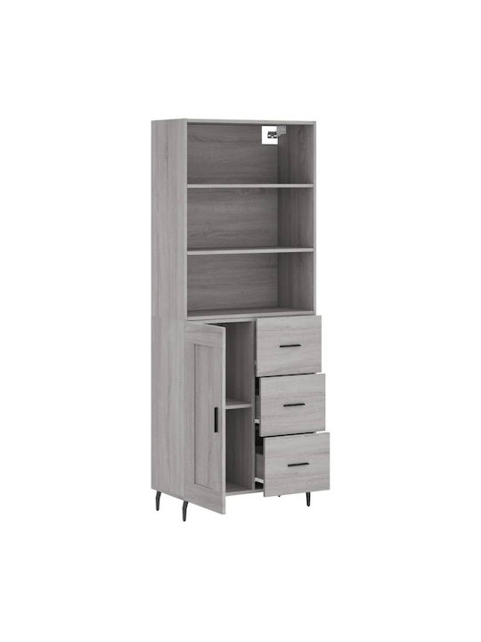 Bibliotecă Gri 69.5x34x180cm