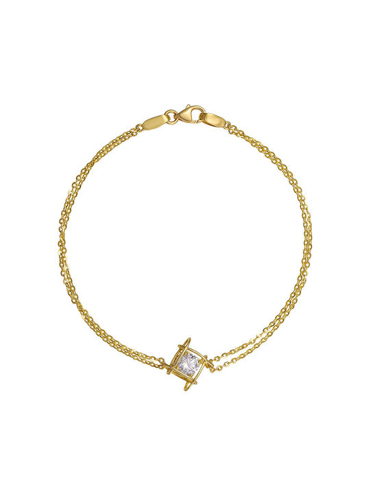 Ioannis Kosmima Bracelet Chain made of Gold 14K with Zircon