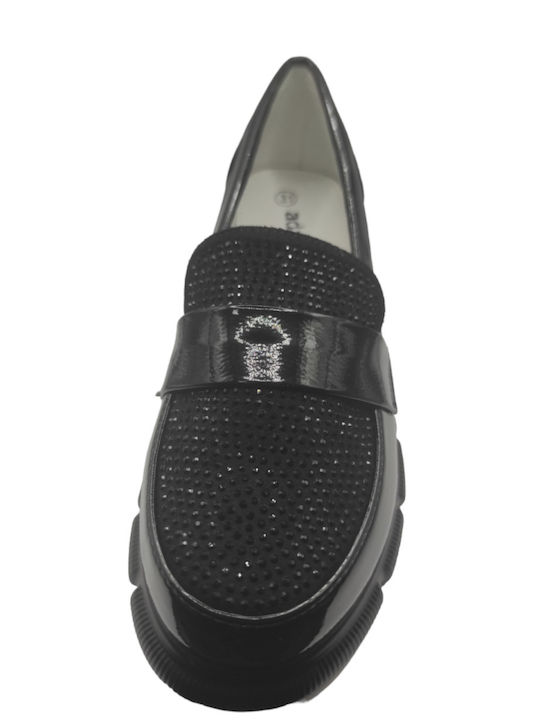 Adam's Shoes Women's Loafers in Black Color