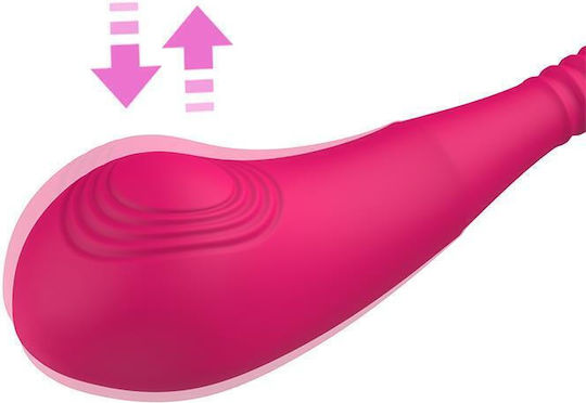 Kinksters Trägerlos Strap On mit Vibration in Fuchsie Farbe
