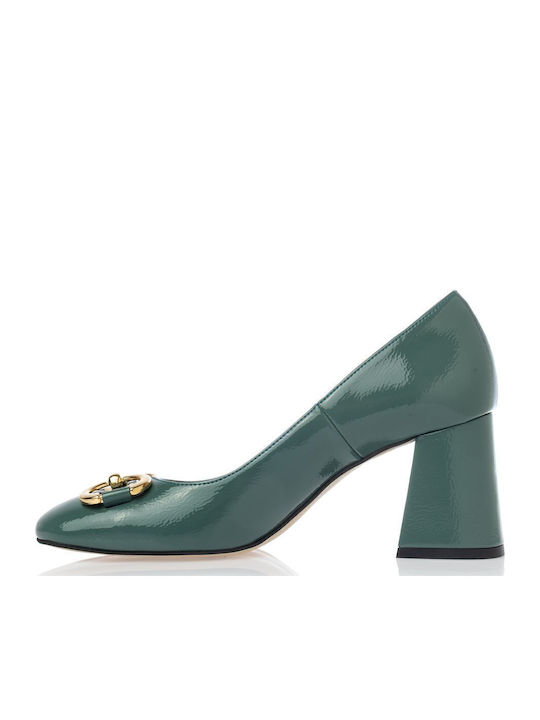 Patent Leather Green Heels