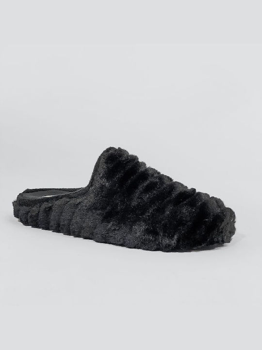 Ipatios Women's Slippers with Fur Black