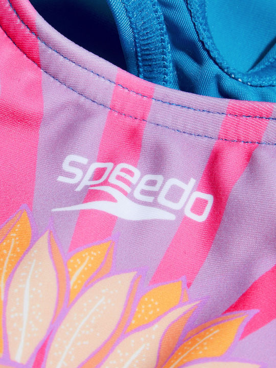 Speedo Детски Бански Една част Neon Violet/par