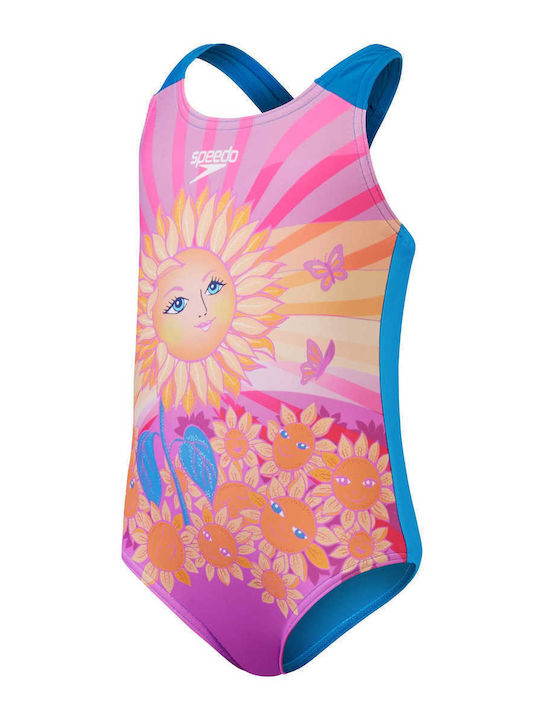 Speedo Детски Бански Една част Neon Violet/par