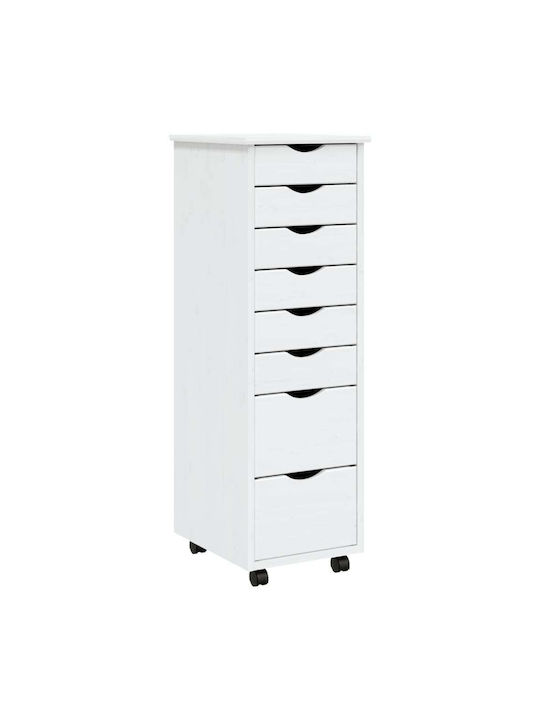 Office Storage Solid Wood Drawer White L34xW39xH103cm