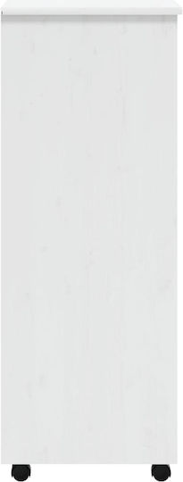 Office Drawer Made of Solid Wood White 34x39x103cm