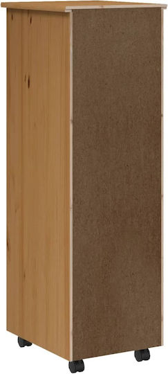Чекмеджета за Бюро от Масивно Дърво Медно Кафяво 34x39x103см