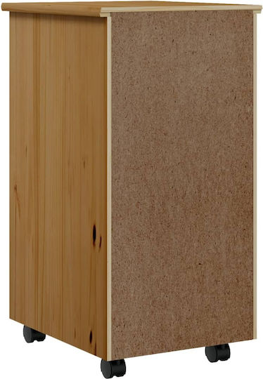 Sertar De Birou Din Lemn Masiv Culoare Maro Miere 34x39x65.5cm
