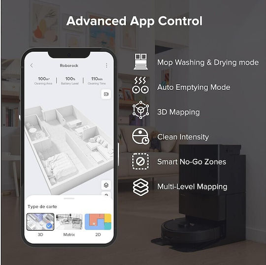 Roborock Q Revo Robot Vacuum for Vacuuming & Mopping with Mapping and Wi-Fi Black