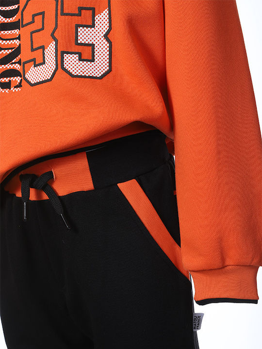 Matoufrance Kids Sweatpants Set Orange 2pcs