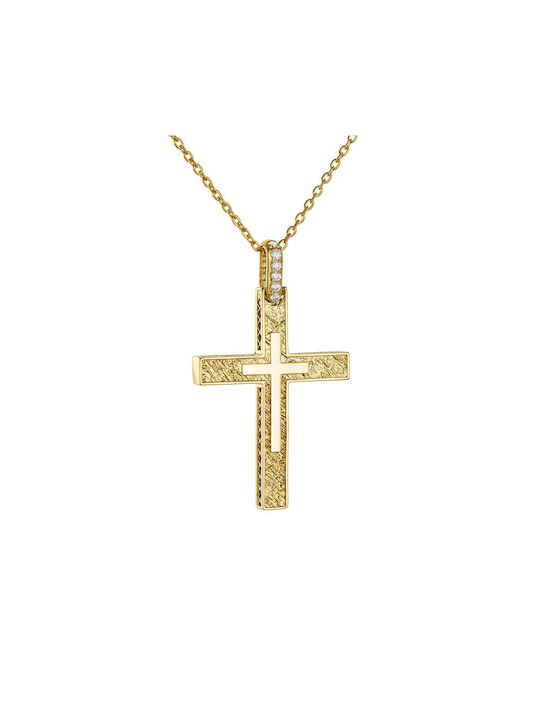 Ioannis Kosmima Women's Gold Cross 14K Double Sided