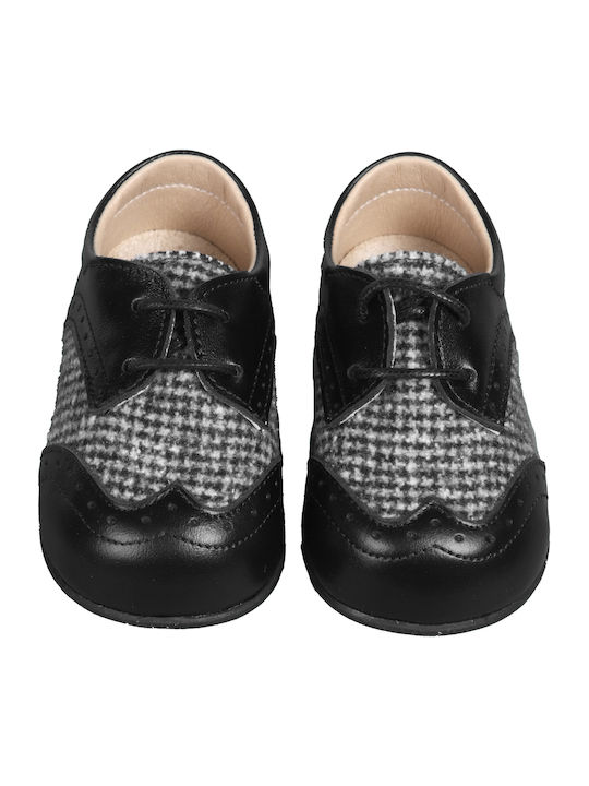 Babywalker Black Baptism Leather Oxfords