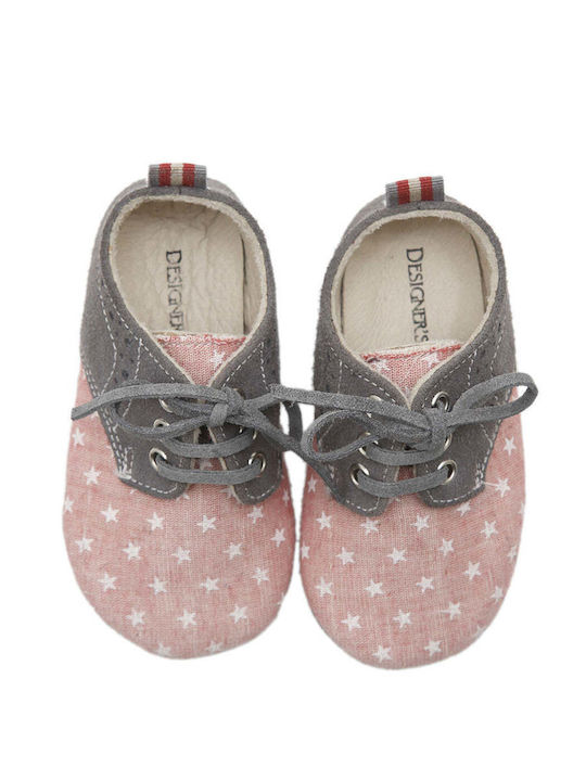 Designer's Cat Βαπτιστικά Δερμάτινα Oxfords Γκρι