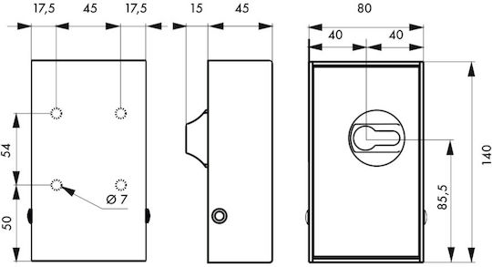 Thirard Tresor Abmessungen H80xB45xH140cm 00012232