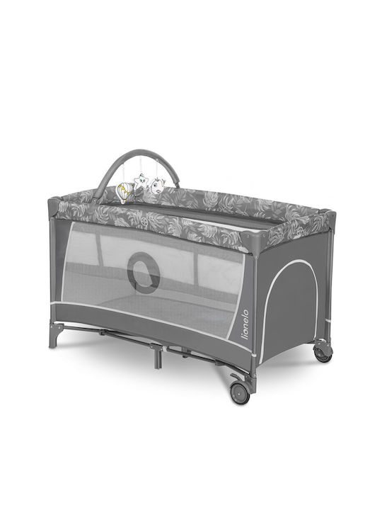 Lionelo Flower Laufstall mit Wickeltisch & Matratze Gray