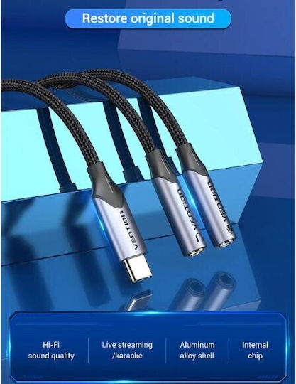Vention USB-C Male To USB-C Male Cable 0.3m BGPHY 1 Piece
