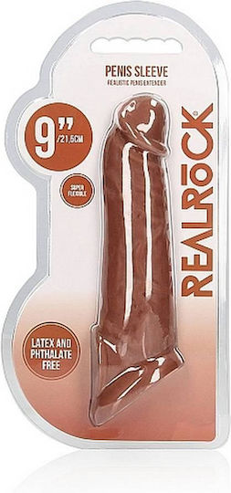 Shots Acoperire Realistă pentru Penis Extensie Penis Maro 21cm