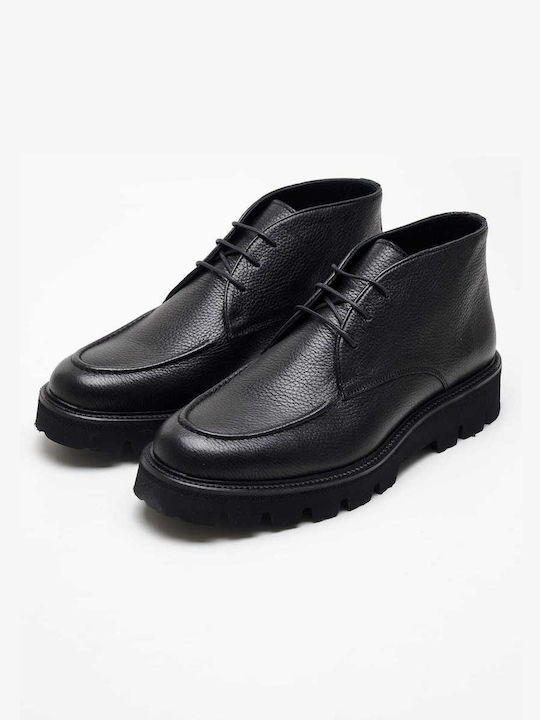 Leder Schwarz Herrenstiefel