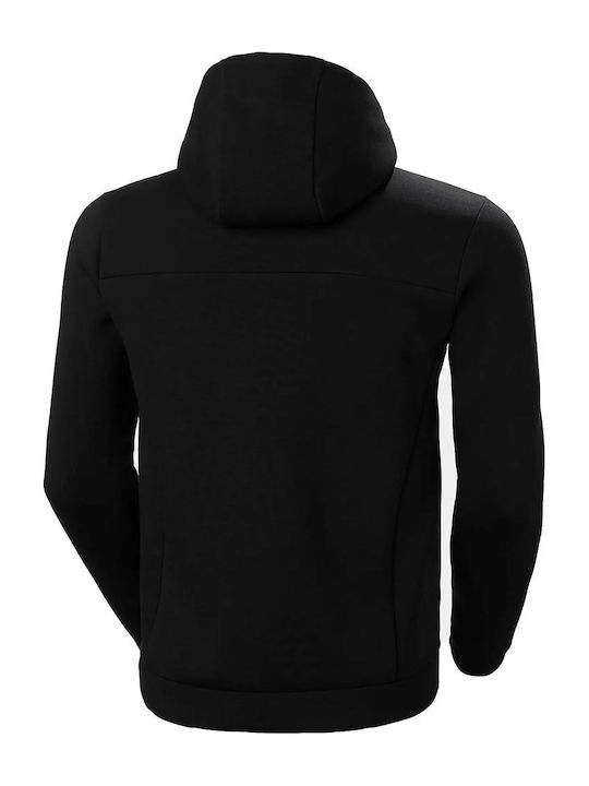 Men's Cardigan with Hood Black