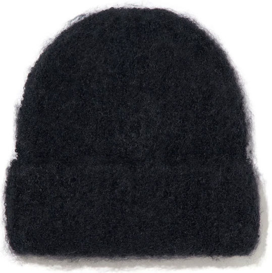 Beanie Γυναικείος Σκούφος Πλεκτός σε Μαύρο χρώμα