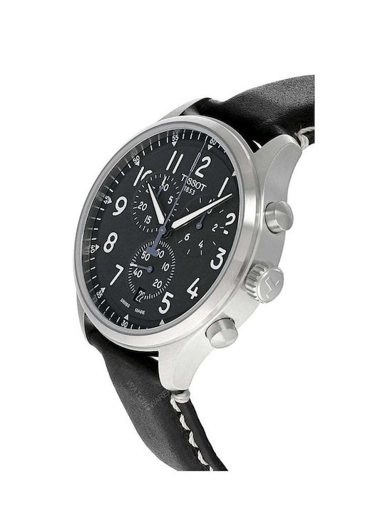 Tissot Xl Men's Watch 45mm Chronograph Battery with Gray Metal Bracelet