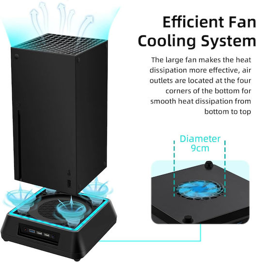 Cooling Base for Xbox Series Xbox in Black Color