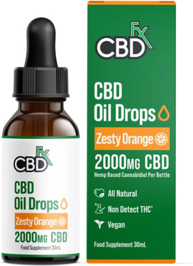 CBDfx Масло Канабис 2000мг с 100% CBD & с 100% CBG с Вкус на Портокал 30мл 1бр