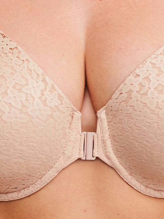 Beige Σουτιέν ohne Polsterung mit Bügel