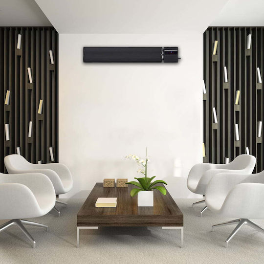 ElectricSun Convector Heater Wall 2800W with Electronic Thermostat and WiFi 180x15cm Black