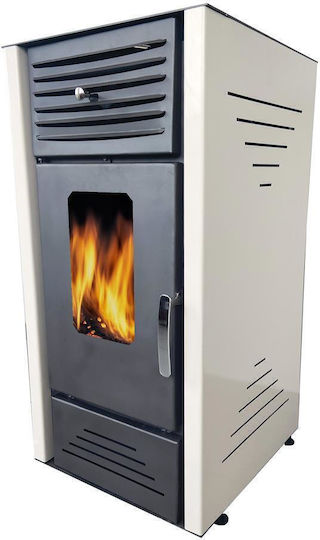 Thermosteel Σόμπα Pellet Αερόθερμη 10kW Κόκκινη