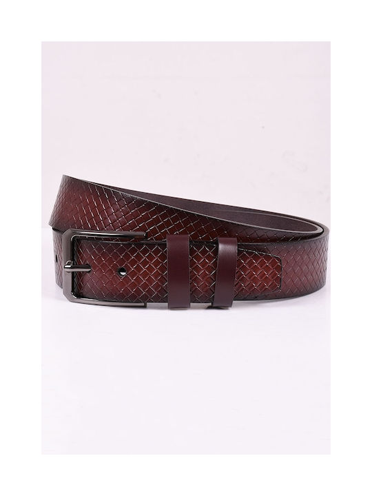 Mcan Men's Leather Belt Brown