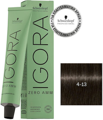 Schwarzkopf Igora Βαφή Μαλλιών 4-13 Καστανό Μεσαίο Σαντρέ 60ml