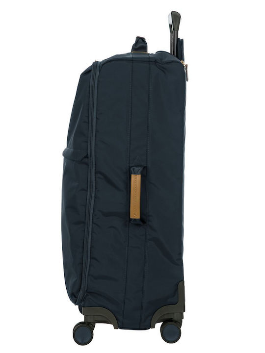 Bric's Milano Großer Stoff-Reisekoffer Ocean Blau mit 4 Rädern Höhe 71cm
