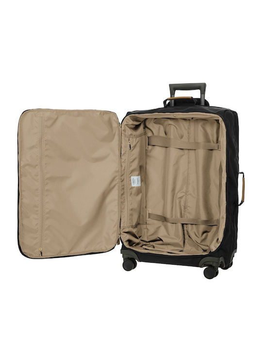 Bric's Milano Großer Stoff-Reisekoffer Ocean Schwarz mit 4 Rädern Höhe 71cm