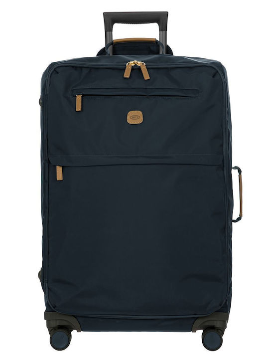 Bric's Milano Großer Stoff-Reisekoffer Ocean Blau mit 4 Rädern Höhe 71cm