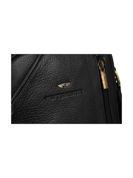 Leder Herrentasche Bote Schwarz