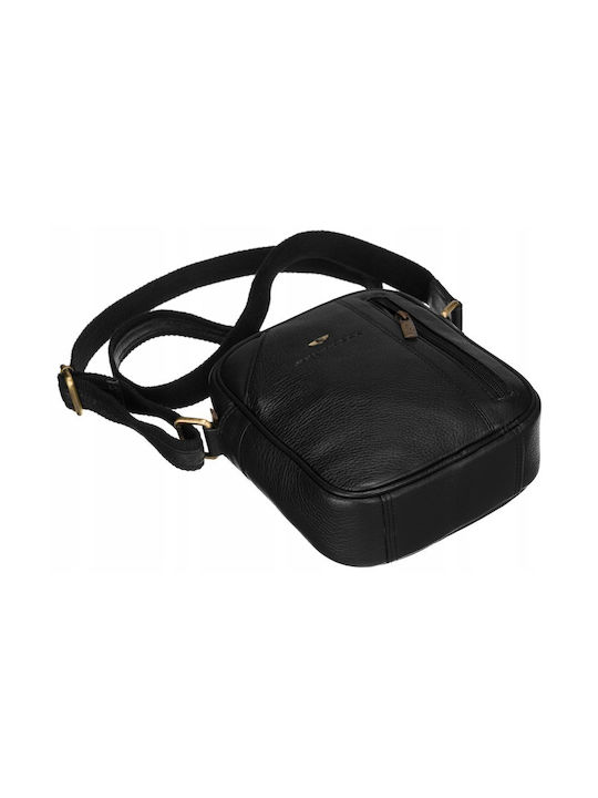 Leder Herrentasche Bote Schwarz
