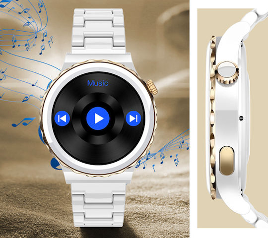 Rubicon SR038D Smartwatch mit Pulsmesser (Weiß)