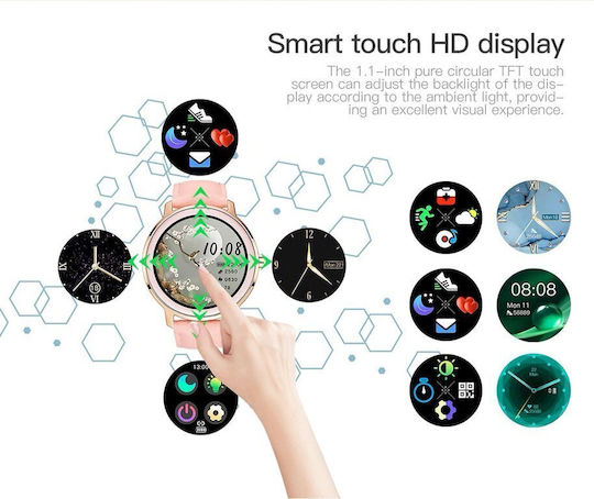 Rubicon SR014E Smartwatch mit Pulsmesser (Schwarz)