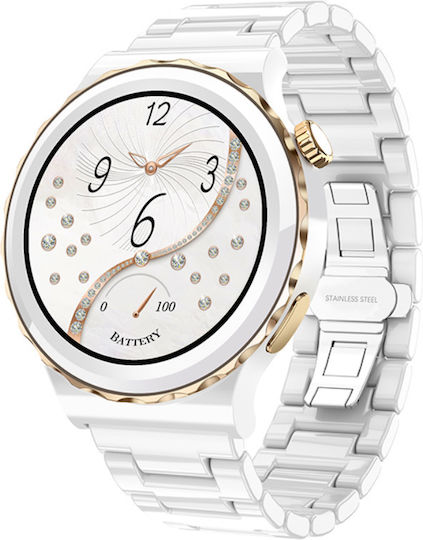 Rubicon SR038D Smartwatch mit Pulsmesser (Weiß)